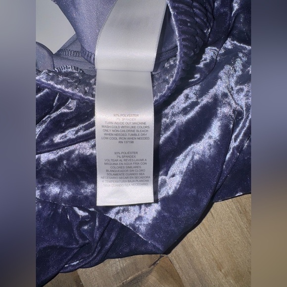 Nina Parker X Macys Plus Size Velvet Wide Leg Pants Ice Lavender Size 2X NWT - Picture 7 of 9